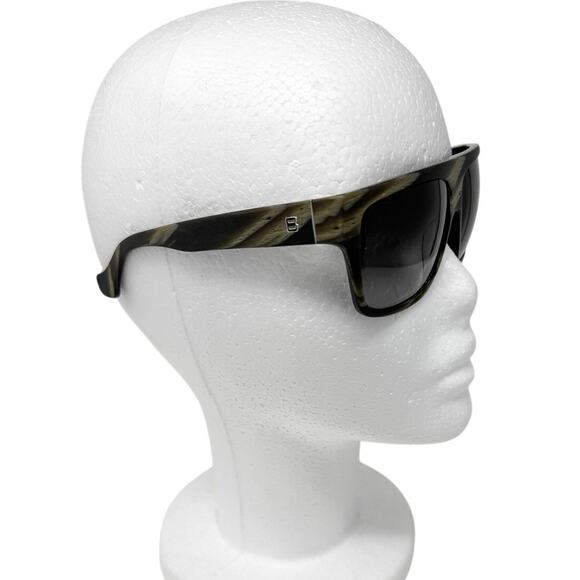 Balenciaga Inlaid Stripe Wood Grain Square Shield Sunglasses BA56-61B w/ case - Picture 9 of 9